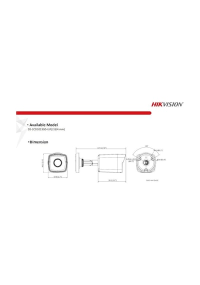 HIKVISION DS-2CD1023G0-IUF 2MP BULLET IP KAMERA 2.8mm Dahili Mikrofonlu HIKVISION DS-2CD1023G0-IUF 2MP BULLET IP KAMERA 2.8mm Dahili Mikrofonlu