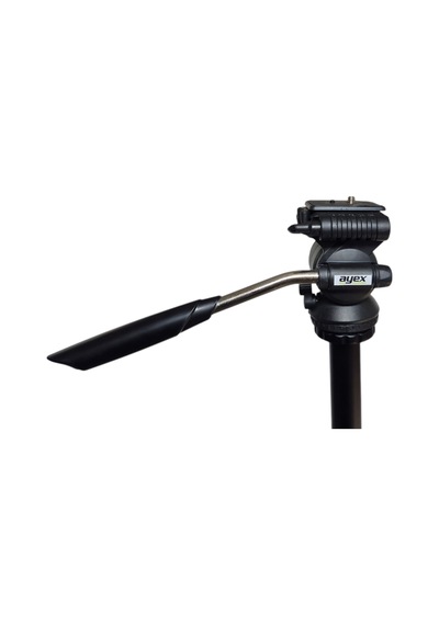 Ayex Kh-2028 Tripod Video Kafa Pan Tilt Head, 360 Dönebilen, Hızlı Bağlantı Plakalı, Metal Kollu
