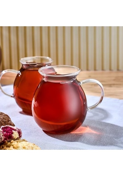 Ala 2&apos Li Cam Kupa 275 Ml Açık Ahşap