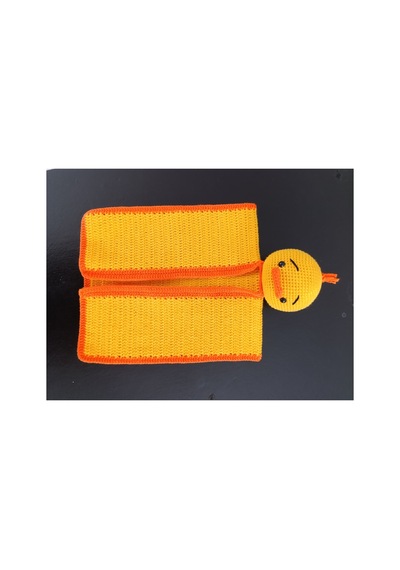Amigurumi Havuç Kafa Uyku Arkadaşı Büyük Boy Sarı