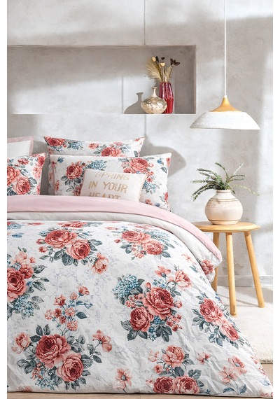 İqon Lastikli Çarşaflı Nevresim Takımı Çift Kişilik Elegant Rose Elegant Rose