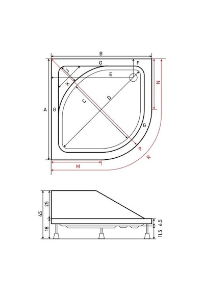 Shower 100X100 Oval Oturmalı Duş Teknesi