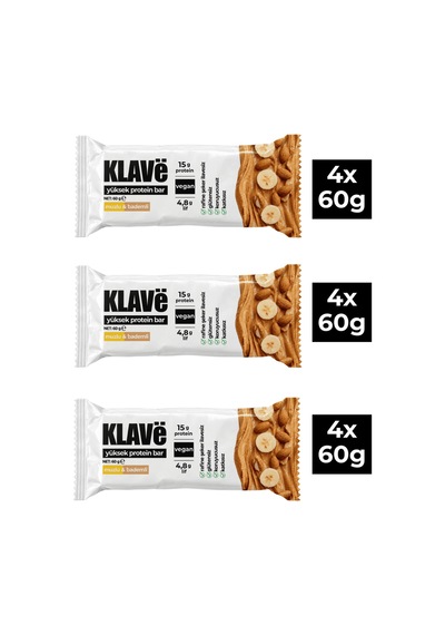 Yüksek Protein Bar Muzlu Ve Bademli - 60g X 12 Adet - 15g Protein, Vegan Ve Glutensiz - 872872485 Yüksek Protein Bar Muzlu Ve Bademli - 60g X 12 Adet - 15g Protein, Vegan Ve Glutensiz - 872872485