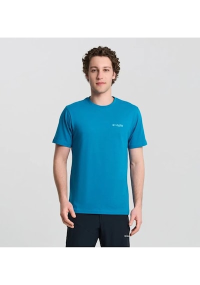 Columbia Csc M Pfg Trout Shine Ss Tee Erkek Kısa Kollu Tişört Cs0421 Mavi