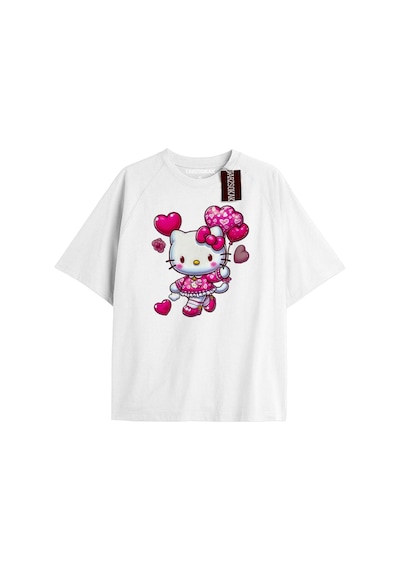 Tarzsokak Balon Kalp Hello Kitty Beyaz