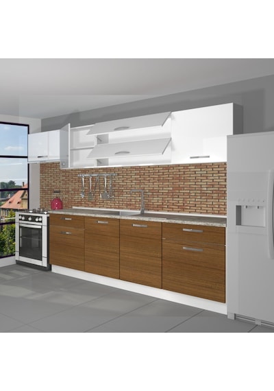 Decoraktiv Prestij 280 Mdf Hazır Mutfak Dolabı - Tezgah Dahil - Ceviz Beyaz Beyaz - Ceviz Decoraktiv Prestij 280 Mdf Hazır Mutfak Dolabı - Tezgah Dahil - Ceviz Beyaz Beyaz - Ceviz