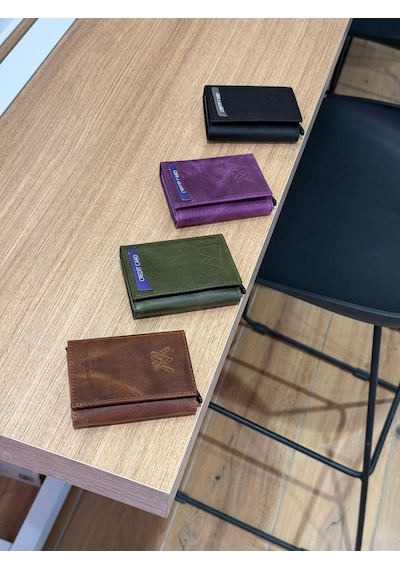 Velse Hakiki Deri Mekanizmalı Cüzdan Kart Bölmeli Vs.blkt.0301 Siyah