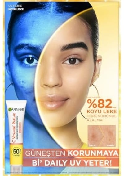 C Vitamini Parlak Günlük Güneş Koruyucu Fluid Yüz Kremi Işıltılı Doku Spf50, 40 Ml 85217326