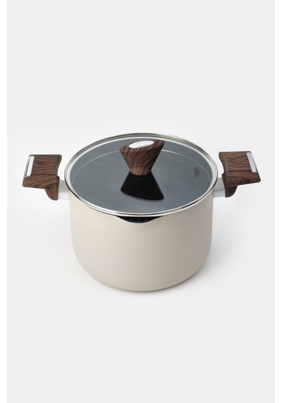 Titanyum Makarna Tenceresi 22 Cm Krem Krem