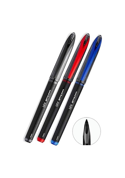 Mavi Siyah Kırmızı Pilot Kalem 3 Adet Uniball Air Mikro 0.5 Mm Roller Pilot Kalem Uba-188-m Roller Uçlu Likit Mürekkep Mavi