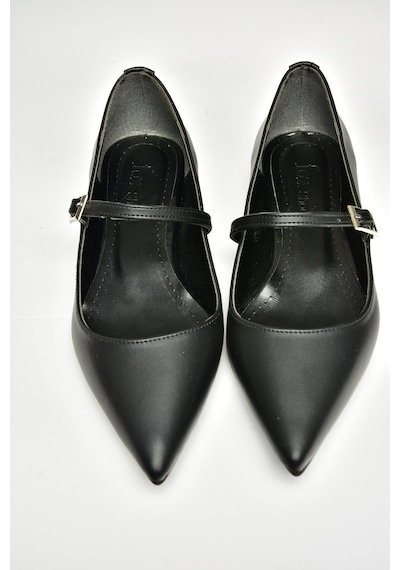 Fox Shoes U725512209 Siyah Kadın Babet Siyah-suni Deri Siyah