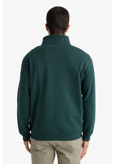 Defacto Regular Fit Yarım Balıkçı Yaka Fermuarlı Kalın Sweatshirt F4136ax25augn536 Yeşil