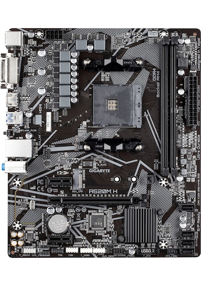 Gigabyte A520M-H AMD A520 5000 MHz (OC) DDR4 Soket AM4 mATX Anakart