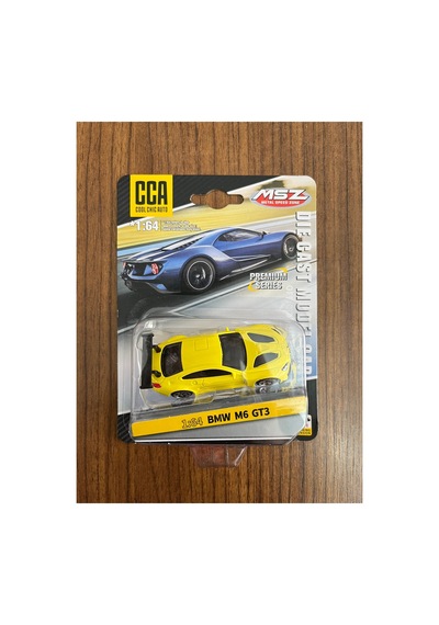 1/64 Bmw M6 Gt3 Sarı - Diecast Metal Oyuncak Araba