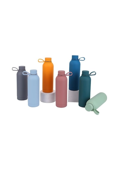 Çelik İçli Termos 750 Ml Turuncu Skm005 Açık Beyaz