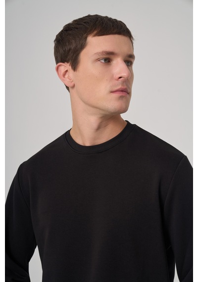 Morven Erkek Siyah Basic Bisiklet Yaka Sweatshirt 26ks063001001 Siyah