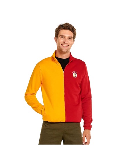 Galatasaray Dik Yaka Tam Fermuar 5 Yıldızlı Sarı Kırmızı Sweat + Silikon Bileklik Set Ahşap Kutulu Kırmızı - Sarı Galatasaray Dik Yaka Tam Fermuar 5 Yıldızlı Sarı Kırmızı Sweat + Silikon Bileklik Set Ahşap Kutulu Kırmızı - Sarı