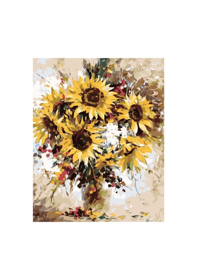 Ayçiçeği Çerçeveli 70x90 Sayılarla Boyama Hobi Seti