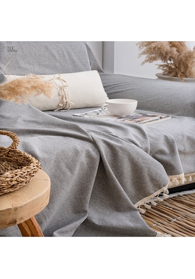 Dnc Home Tekstil Gri Antrasit Keten Koltuk Örtüsü 170 X 220 Antrasit - Gri