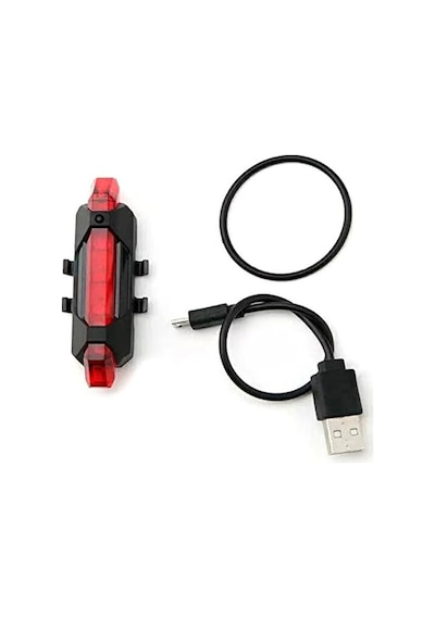 Relefree Usb Şarjlı Bisiklet Led Arka Stop Lambası Kırmızı, Süper Parlak Arka Lamba, Entegre Pil Ve Usb-kablosu Çok Renkli