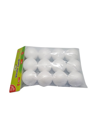 Bu-bu Strafor Köpük Top 6 Cm 12 Li Bubu-kp0004 Çok Renkli