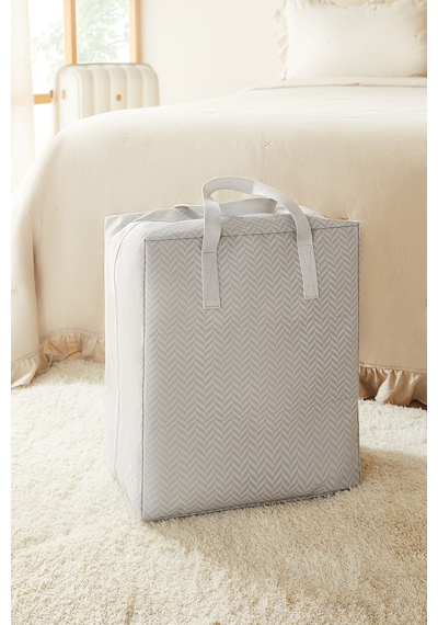 Ocean Home Textile Gri Balıksırtı Ayakkabı Taşıma Seyahat Çantası 36 X 41 X 20 Cm