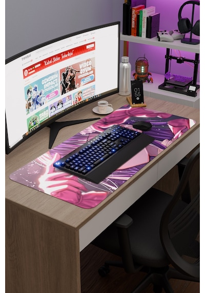 Oshi No Ko Anime V1 - 90x40 Xxl Gaming Kauçuk Kaymaz Taban Mouse Pad Fare Altlığı