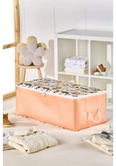 Serstil Safari Animals Serisi Küçük Hurç -fermuarlı Çocuk Odası Düzenleme Kumaş Saklama Organizer 52x28x21cm