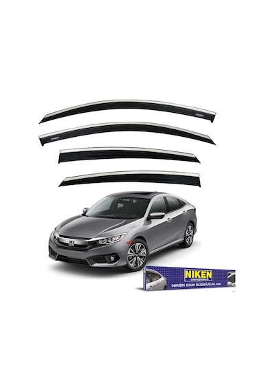 Niken Honda Civic Fc5 Uyumlu Cam Rüzgarlığı Kromlu 2016+ Niken