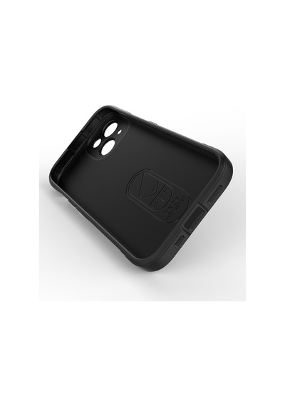 Vendas Apple iPhone Uyumlu  15 Kılıf Esnek Tpu Oyuklu Arka Yüzey Zore Etnik Silikon Kapak + Hayalet Ekran Koruyucu Siyah