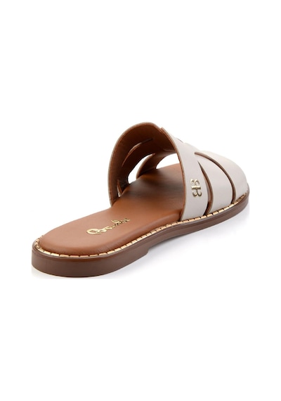Bambi Bej Leather Kadın Terlik K04073101903 Bej