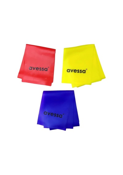Avessa Ce-500 Set Latex Pilates Lastiği Egzersiz Lastiği 3lü Çok Renkli