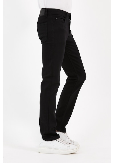 Digital Jeans Normal Kesim Fermuarlı Geniş Paça Yüksek Bel Er Siyah Açık Gri