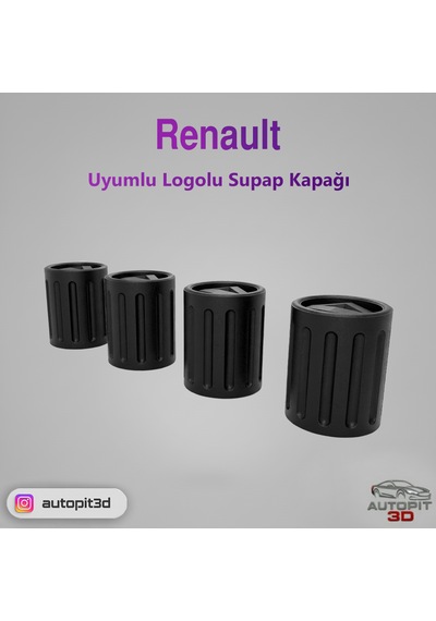 Renault Logolu Subap Kapağı 4 Lü Set