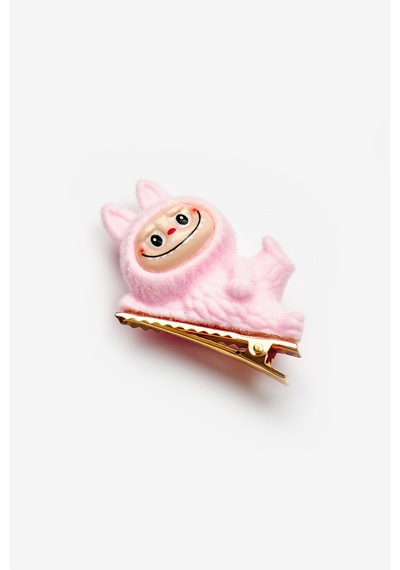 Pembe Oyuncak Figürlü Kız Çocuk Klips Toka Pembe