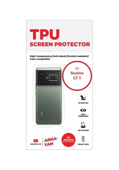 Realme Gt5 Arka Ve Yan Koruyucu Tpu Film