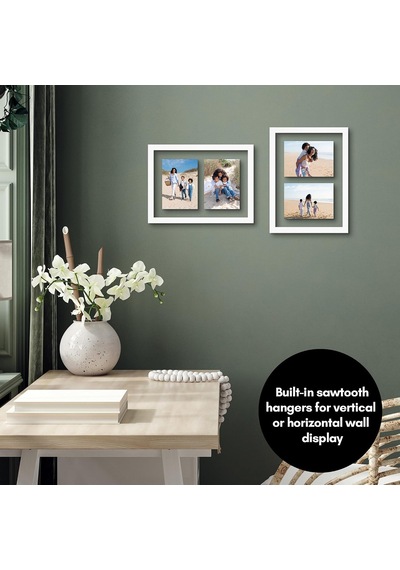 10x14 Beyaz Kolaj Çerçevesi - Yüzen Efektli İki Adet 5x7 Resim Çerçevesi Veya Bir Adet 10x14 Resim Çerçevesi Olarak Kullanın - Ahşap Ve Kırılmaya Dayanıklı Camlı İnce Kalıplı Fotoğraf 10x14 Beyaz Kolaj Çerçevesi - Yüzen Efektli İki Adet 5x7 Resim Çerçevesi Veya Bir Adet 10x14 Resim Çerçevesi Olarak Kullanın - Ahşap Ve Kırılmaya Dayanıklı Camlı İnce Kalıplı Fotoğraf