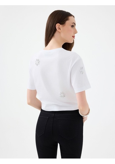 LOFT Regular Fit Kadın Tshirt K.kol Lf2040250 Q1.v1 Beyaz