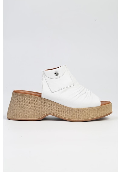 Pierre Cardin Pc-7211- 3807 Beyaz-kadın Topuklu Terlik Beyaz
