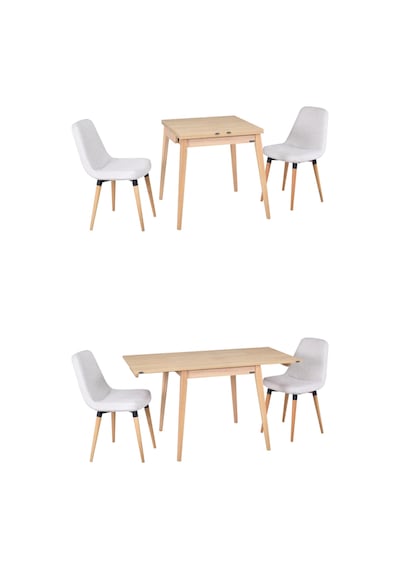 Vilinze Tosya Sandalye Avanos Ahşap Mdf Mutfak Masası Takımı - 70x140 Cm