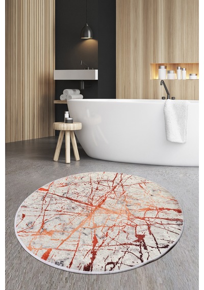 Shıne Djt Çap 100 Cm Banyo Halısı Çok Renkli