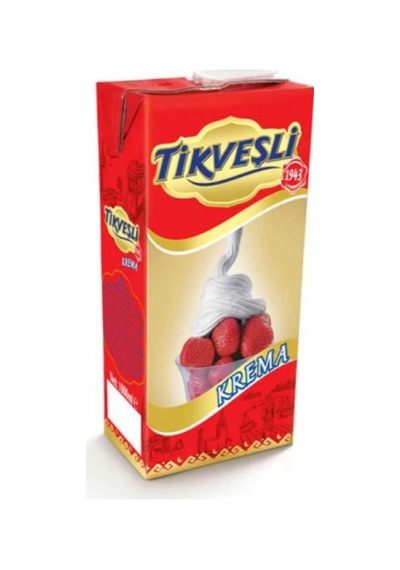 Tikveşli Sıvı Krema 1 Lt X 12 Adet