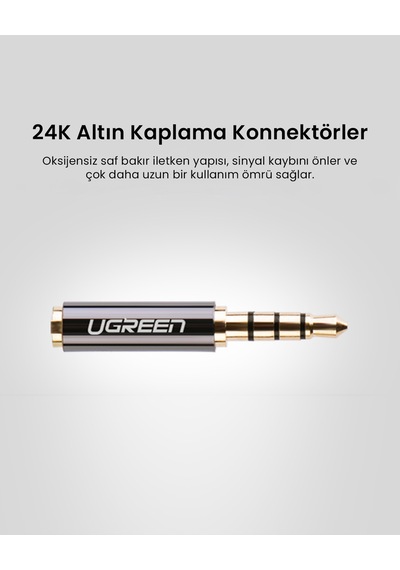 Ugreen 3.5mm Erkek To 2.5mm Dişi Jak Dönüştürücü, 20502