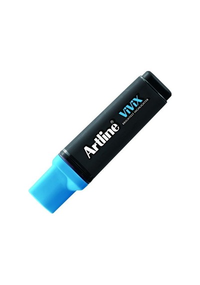 Artline Vivix Parlak Mürekkepli Fosforlu Kalem 2-5 MM Fosforlu Mavi Altın