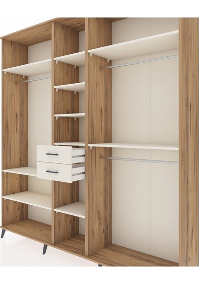 Hyperion Dolap 10 Raflı 2 Çekmeceli 3 Askılı 220x44x243 Çam-aytaşı/aytaşı Aytası/aytası Hyperion Dolap 10 Raflı 2 Çekmeceli 3 Askılı 220x44x243 Çam-aytaşı/aytaşı Aytası/aytası