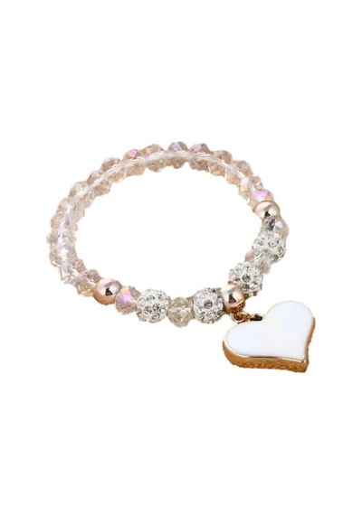 Glass Heart Bileklik Beyaz