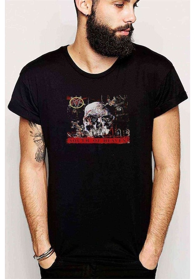 Slayer South Of Heaven Slayer Death Baskılı Siyah Erkek Tshirt
