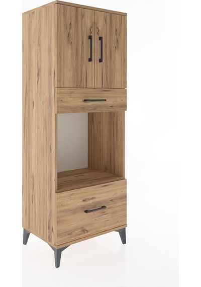 Hyperion Dolap 2 Raflı 2 Çekmeceli 2 Kapaklı 60x44x163 Çam-çam Atlas Çam