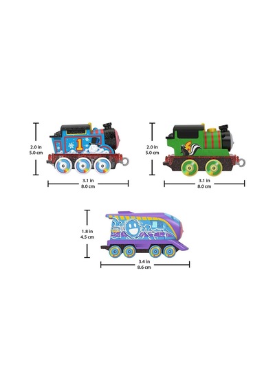 Fabbatoys Thomas Ve Arkadaşları - Renk Değiştiren Küçük Trenler 3'lü Paket