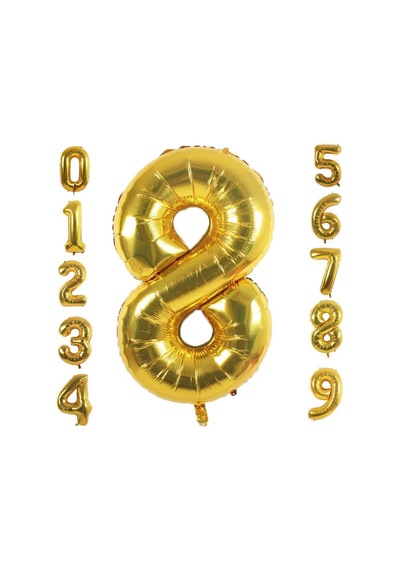 Rakam Folyo Balon 34 İnç 76-82 Cm Gold, 8 Sku: Zeusb0brwxrtmj .